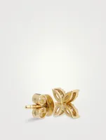 14K Gold Tiny Marquise Diamond Stud Earrings