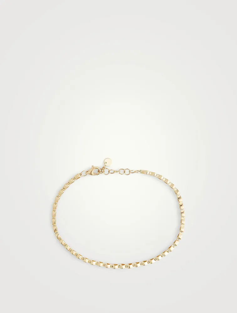 14K Gold Solid Gold Heart Shape Bracelet