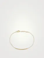 14K Gold Diamond Bar Bracelet