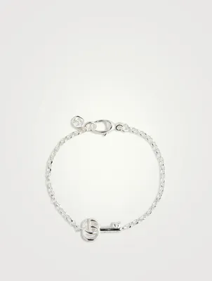 GG Marmont Silver Key Charm Bracelet