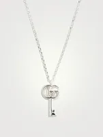 GG Marmont Silver Key Charm Necklace