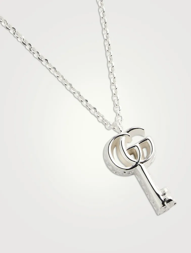 GG Marmont Silver Key Charm Necklace