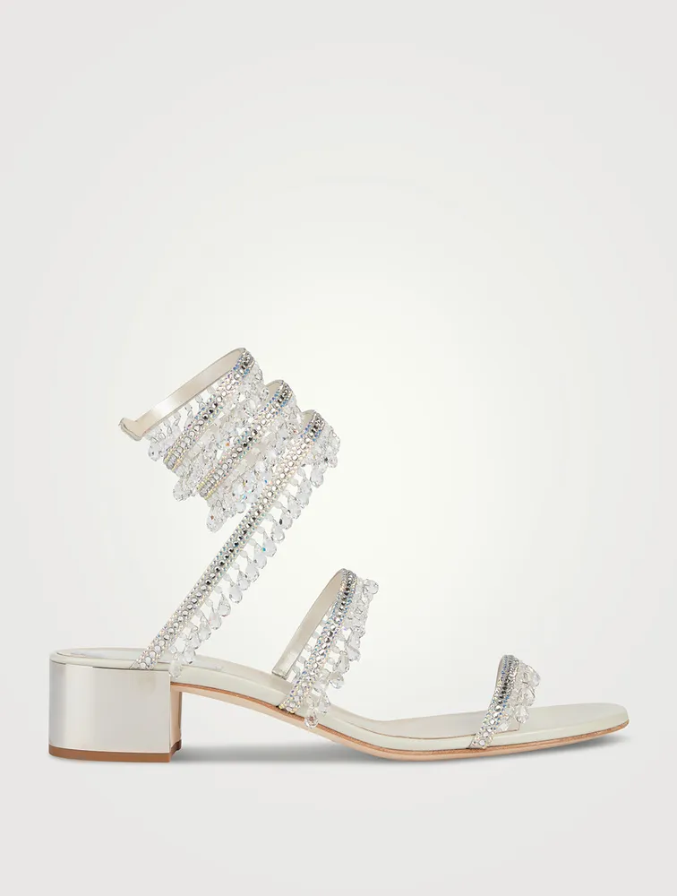 Chandelier Sandals With Crystals