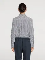 Straight-Fit Shirt Stripe Print