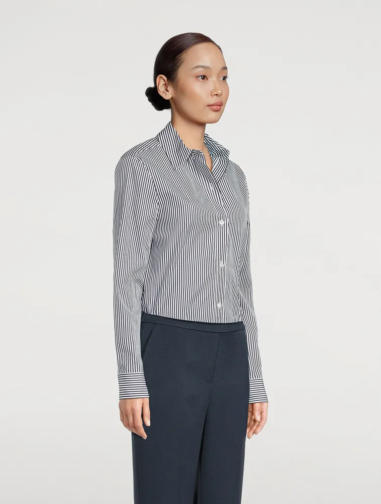 Straight-Fit Shirt Stripe Print