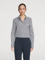 Straight-Fit Shirt Stripe Print