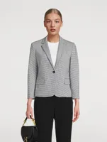 Shrunken Blazer Houndstooth Print