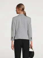 Shrunken Blazer Houndstooth Print