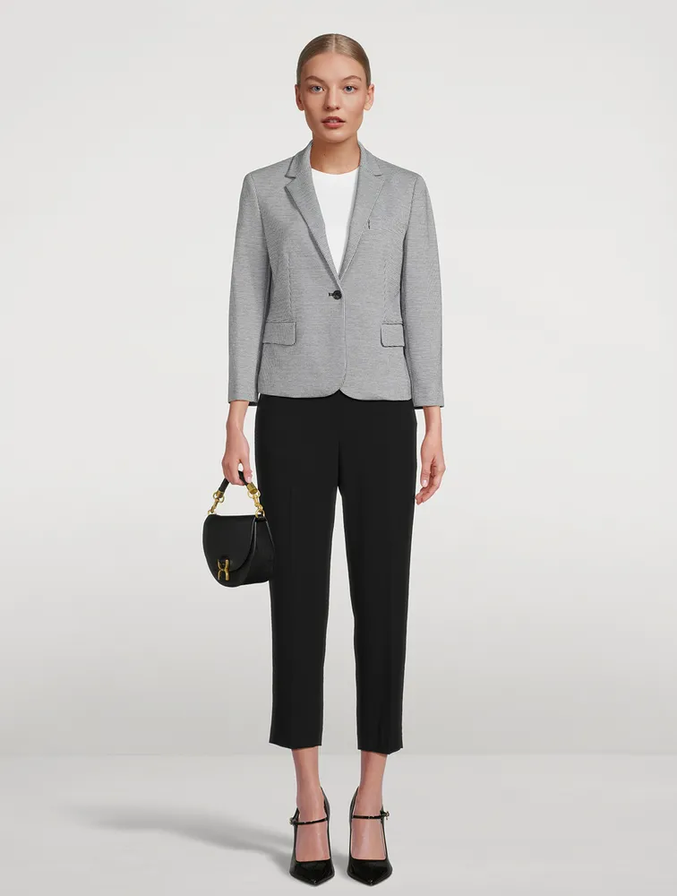 Shrunken Blazer Houndstooth Print