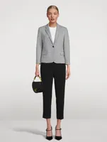 Shrunken Blazer Houndstooth Print