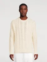 Cotton And Cashmere Fisherman Sweater