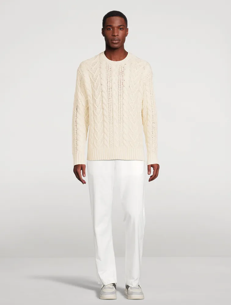 Cotton And Cashmere Fisherman Sweater