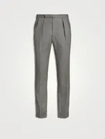 Pleated Wool Suit Pants