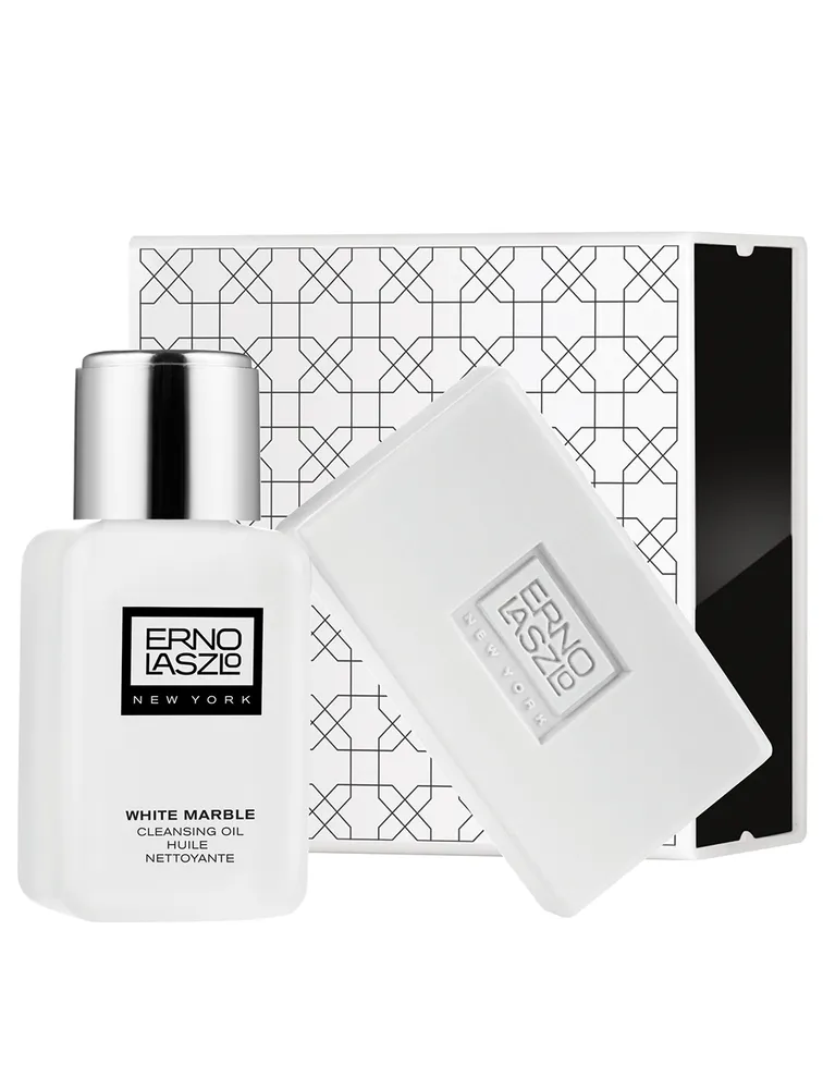 White Marble Double Cleanse Travel Set