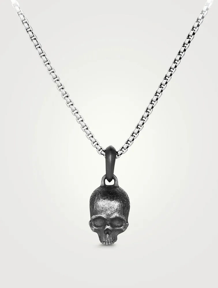 Memento Mori Skull Amulet In Sterling Silver