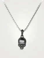 Memento Mori Skull Amulet In Sterling Silver