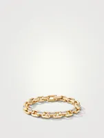 Heirloom Chain Link Bracelet 18k Yellow Gold With Pavé Diamonds