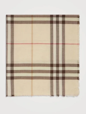 Check Wool Scarf