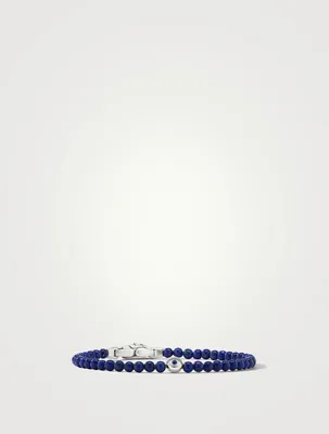 Spiritual Beads Evil Eye Bracelet Sterling Silver With Lapis And Sapphire