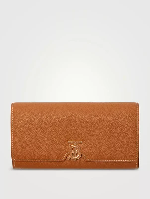 Grainy Leather Tb Continental Wallet