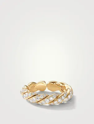 Pavéflex Band Ring 18k Gold With Diamonds