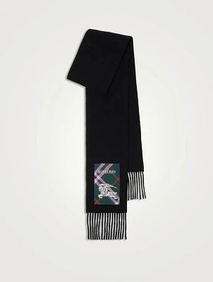 Check Label Cashmere Scarf
