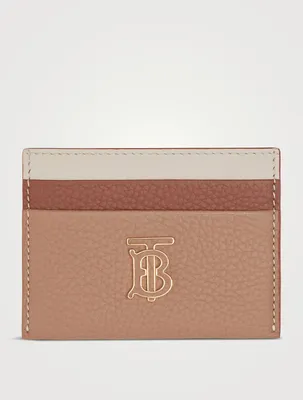 Tri-tone Grainy Leather Tb Card Case