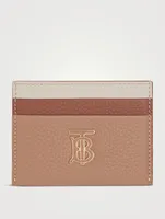 Tri-tone Grainy Leather Tb Card Case