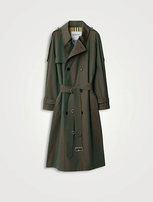 Long Cotton Trench Coat