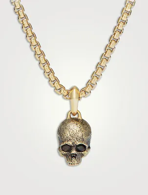 Memento Mori Skull Amulet In 18k Yellow Gold