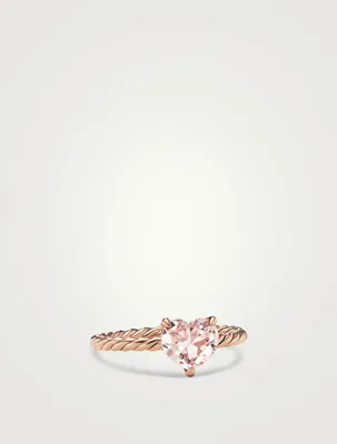 Chatelaine® Heart Ring 18k Rose Gold With Morganite