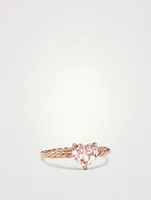 Chatelaine® Heart Ring 18k Rose Gold With Morganite