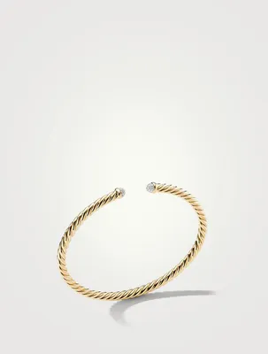 Cablespira® Bracelet 18k Gold With Pavé Diamonds