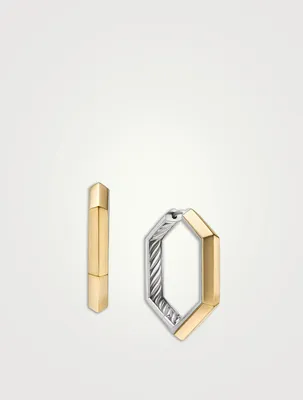 Carlyle™ Hoop Earrings In Sterling Silver With 18k Yellow Gold