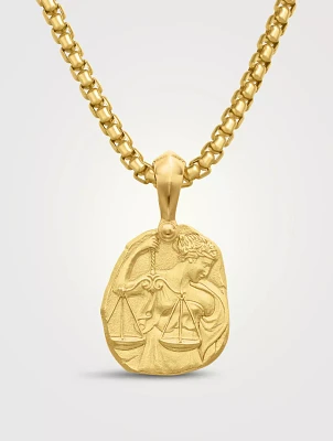 Libra Amulet In 18k Yellow Gold, 27mm