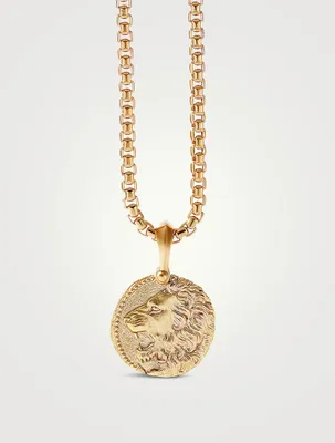Leo Amulet In 18k Yellow Gold