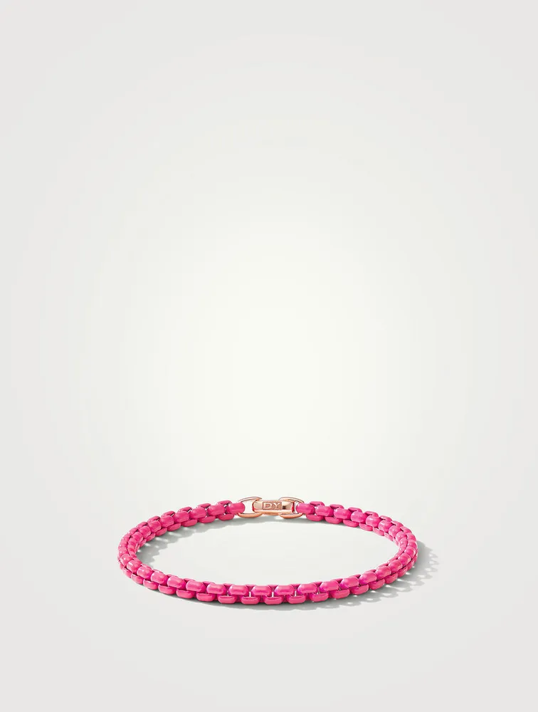Dy Bel Aire Chain Bracelet Hot Pink With 14k Rose Gold Accent