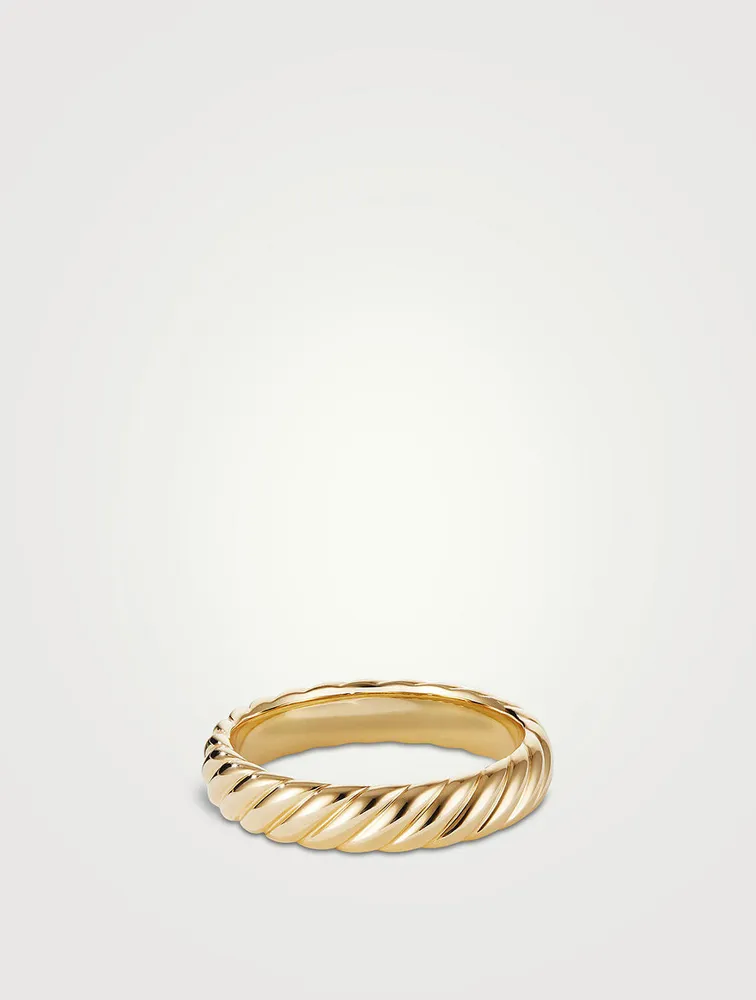 Cable Band Ring 18k Yellow Gold