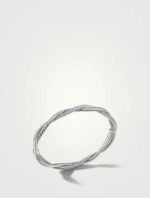 Petite Infinity Bracelet Sterling Silver With Pavé Diamonds