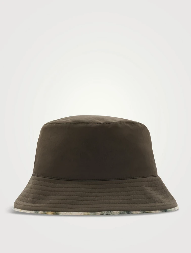 Reversible Check Fleece Bucket Hat