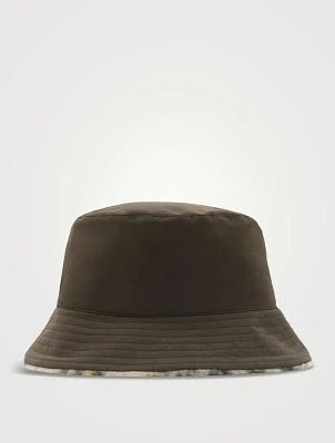 Reversible Check Fleece Bucket Hat