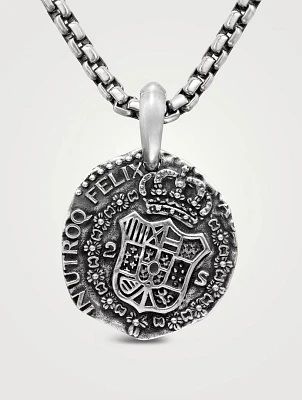 Shipwreck Coin Amulet  In Sterling Silver, 30mm