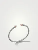 Cable Classics Bracelet Sterling Silver With Morganite And 18k Rose Gold