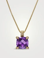 Chatelaine® pendant Necklace In 18k Yellow Gold With Amethyst And Diamonds, 11mm