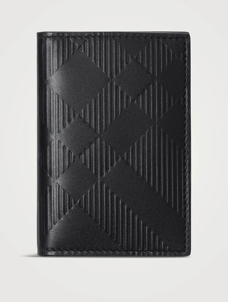 Embossed Check Folding Card Case