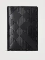 Embossed Check Folding Card Case