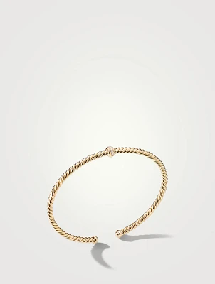 Cablespira® Station Bracelet 18k Yellow Gold With Pavé Diamonds