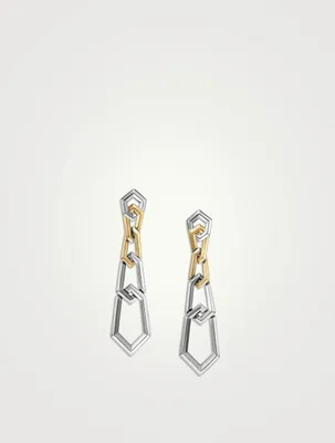 Carlyle™ Linked Drop Earrings In Sterling Silver With 18k Yellow Gold