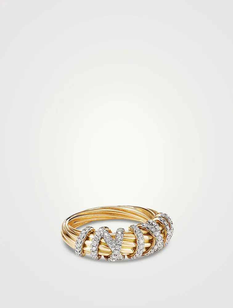 Helena Ring 18k Yellow Gold With Pavé Diamonds