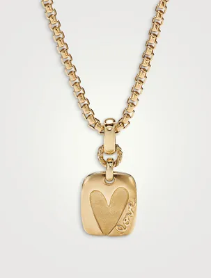 Sy Heart Amulet In 18k Yellow Gold